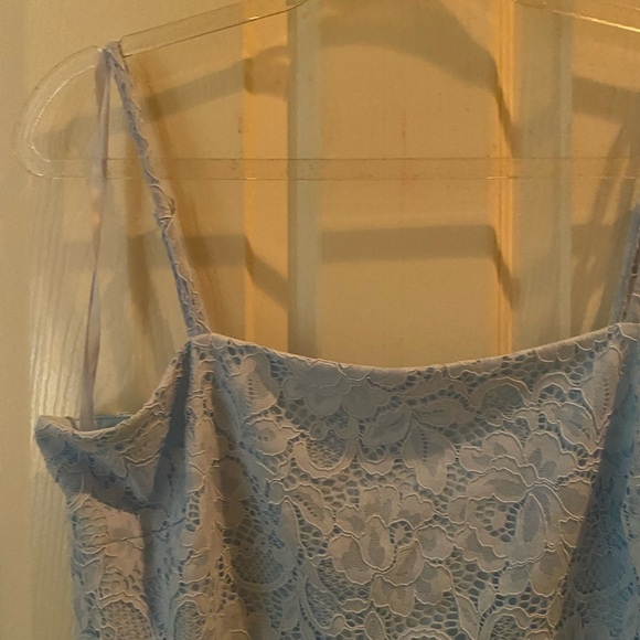 BHLDN  MARIA SLEEVELESS LACE MIDI DRESS in light blue - Picture 7 of 16